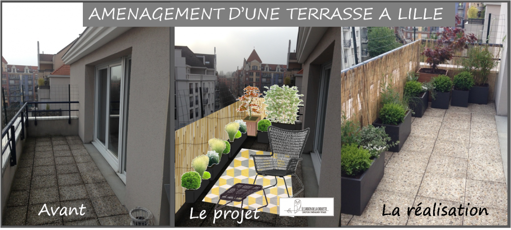 Aménagement terrasse Lille Centre