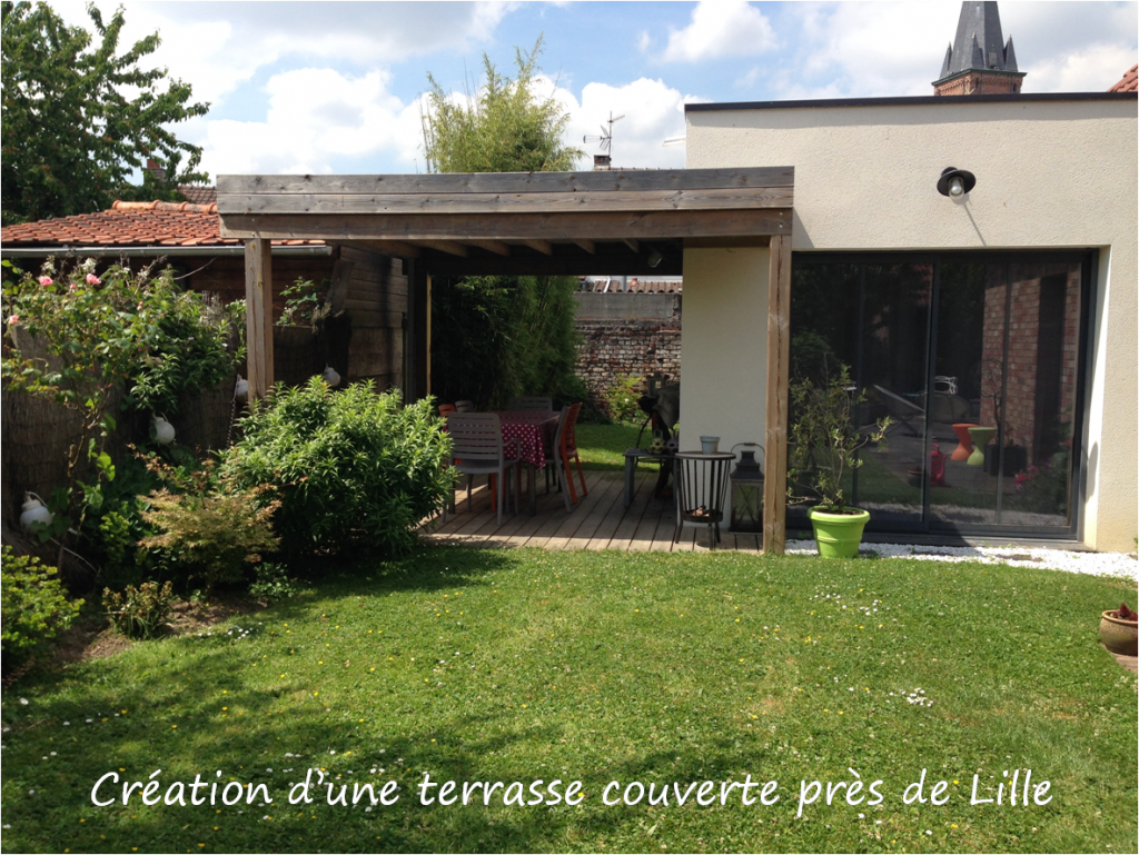 Création d'une terrasse couverte près de Lille