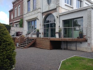 conception et création d'une terrasse en bois à Villeneuve d'Ascq (1)
