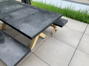 Terrasse en dalles beton près de Gruson